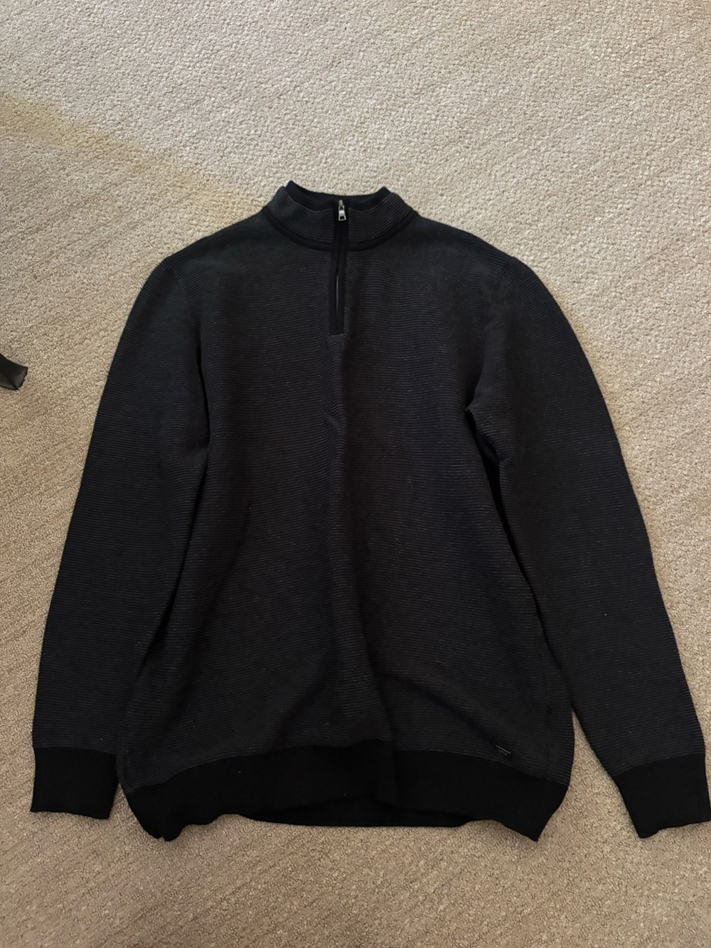 Dry Goods Men's Black Quarter-Zip Sweater